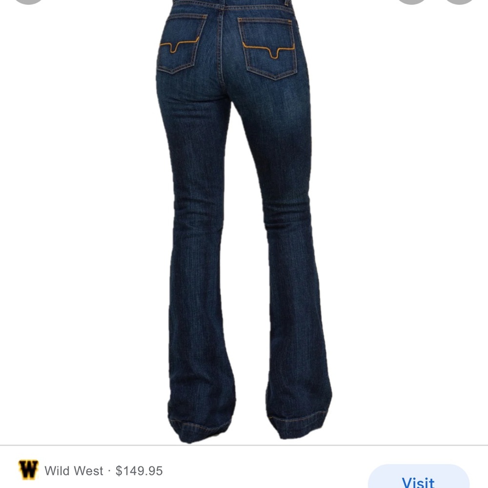 Kimes Ranch Jennifer Dark Wash Super Flare Jeans Size 6
